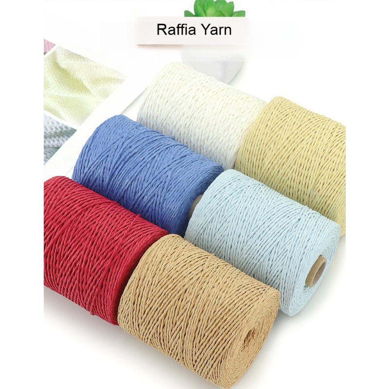Crochet Bag Raffia - ไหมราฟเฟียแบบธรรมดา 2 ชั้น น้ำหนัก 150 กรัม
