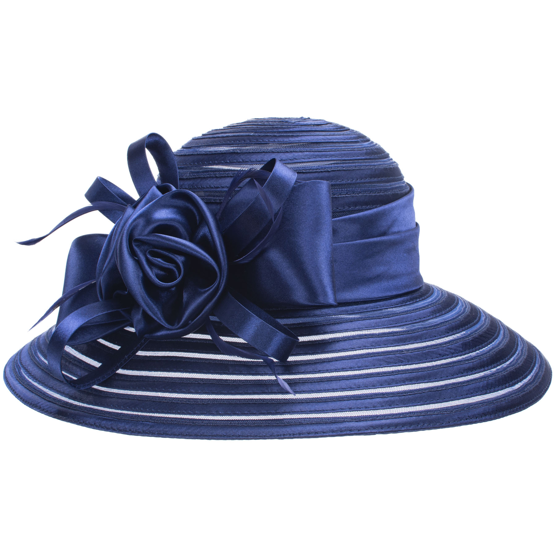 Hat Floppy Wide - Lawliet หมวกปีกกว้างสำหรับผู้หญิงริบบิ้นผ้าซาตินสำหรับงานแต่งงานในโบสถ์ชายหาด A214ใหม่