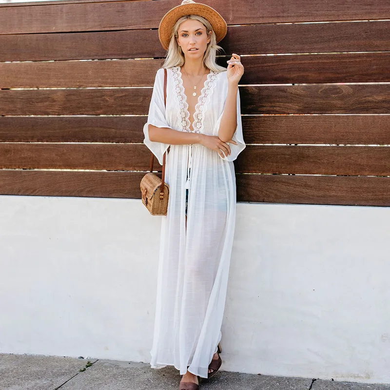 ผู้หญิงชุดชายหาดชุดว่ายน้ําเซ็ - Cover Up Kaftan บทวิจารณ์และราคา