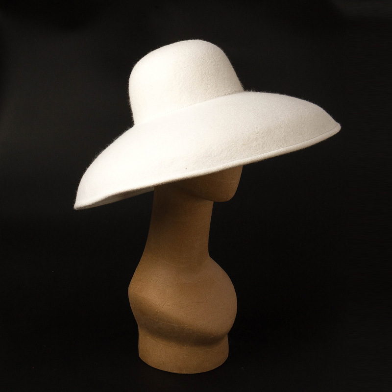 คลาสสิกขนาดใหญ่ผ้าขนสัตว์กว้าง - Hat Floppy Wide บทวิจารณ์และราคา
