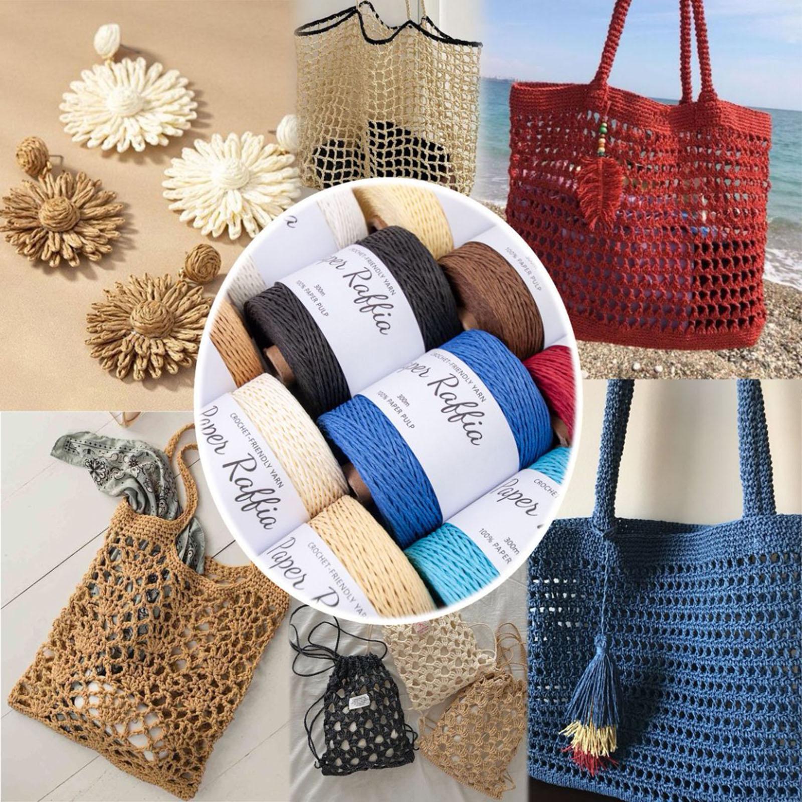 เชือกฝ้ายราฟเฟีย 328 หลา หนา 1 - Crochet Bag Raffia บทวิจารณ์และราคา