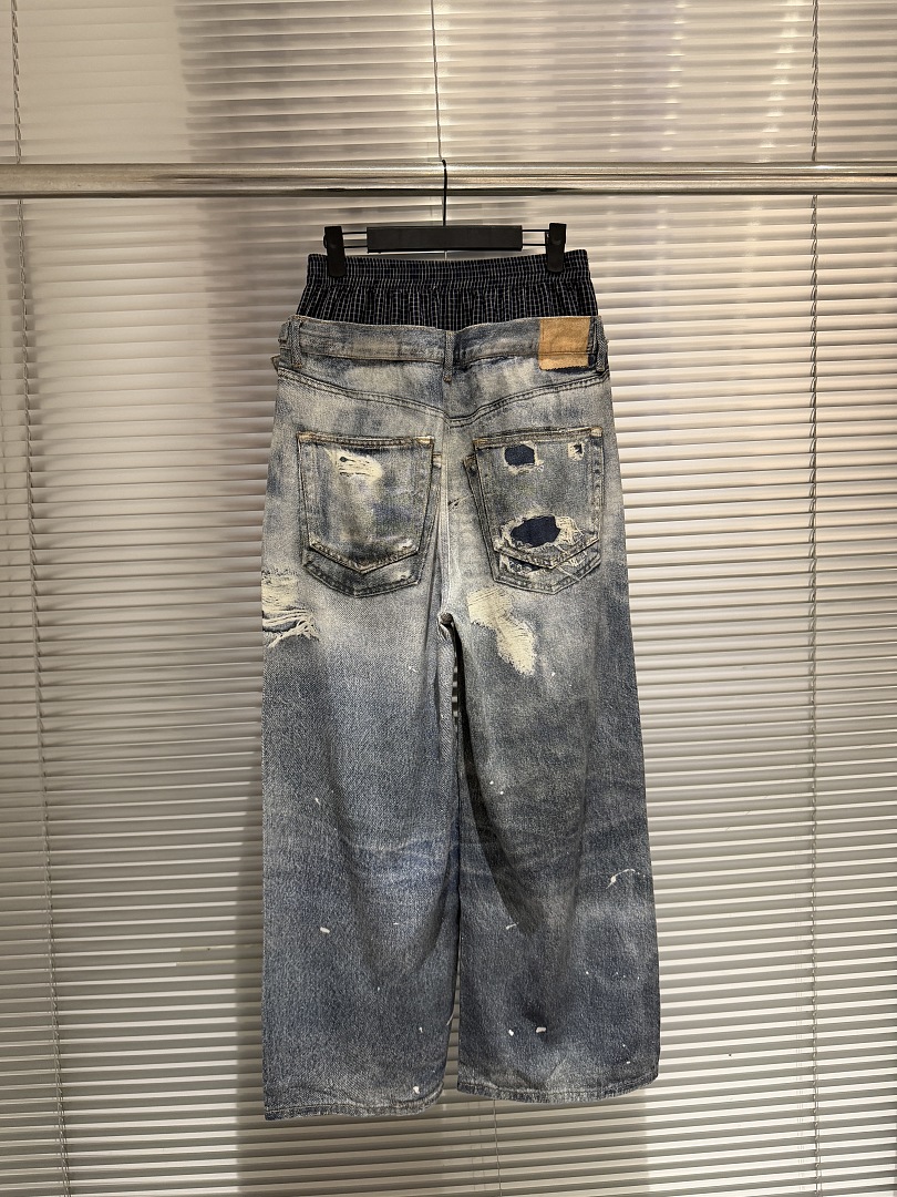 กางเกงยีนส์เดนิมทรงหลวมแบบสองช - Shorts Denim Frayed บทวิจารณ์และราคา
