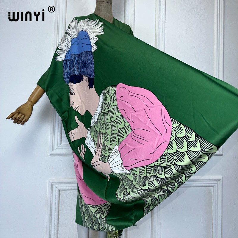 WINYI boho พิมพ์กิโมโนเซ็กซี่เ - Cover Up Kaftan บทวิจารณ์และราคา
