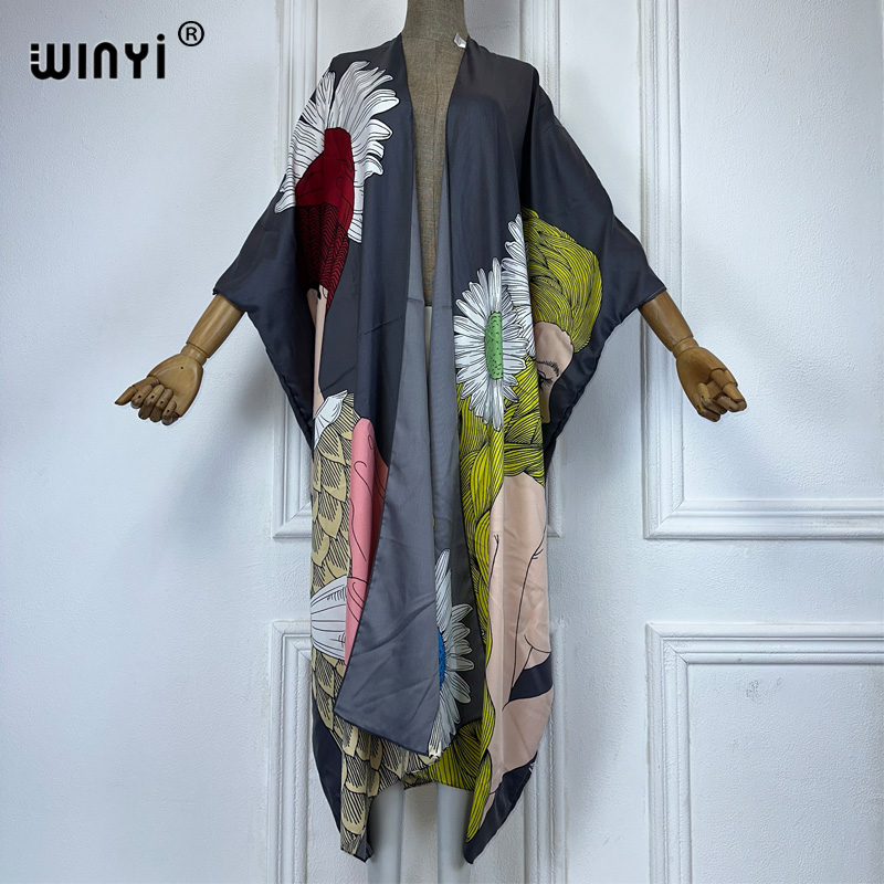 WINYI boho พิมพ์กิโมโนเซ็กซี่เ - Cover Up Kaftan บทวิจารณ์และราคา