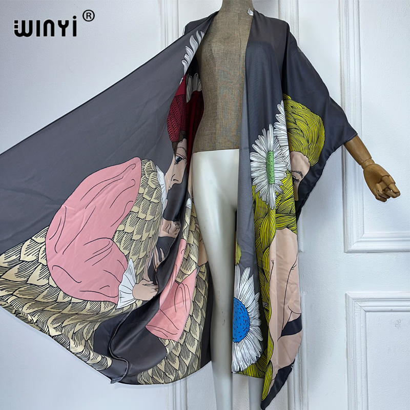 WINYI boho พิมพ์กิโมโนเซ็กซี่เ - Cover Up Kaftan บทวิจารณ์และราคา