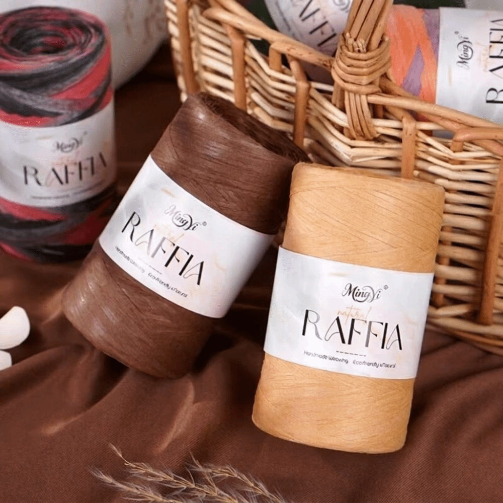 ไหมราฟเฟียหลากสี DIY ไหมราฟเฟี - Crochet Bag Raffia บทวิจารณ์และราคา