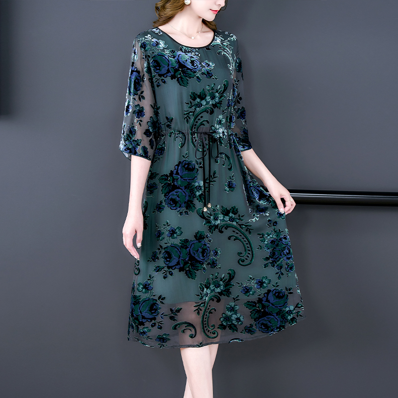 เดรสผ้าไหมลายดอกไม้สุดชิคสำหรั - Midi Skirt Floral บทวิจารณ์และราคา
