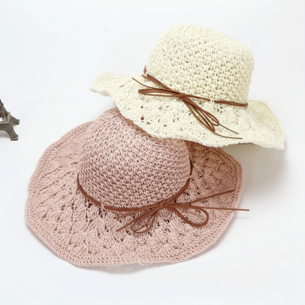 หมวกสานโครเชต์ทำมือ พับได้ ระบ - Hat Floppy Wide บทวิจารณ์และราคา