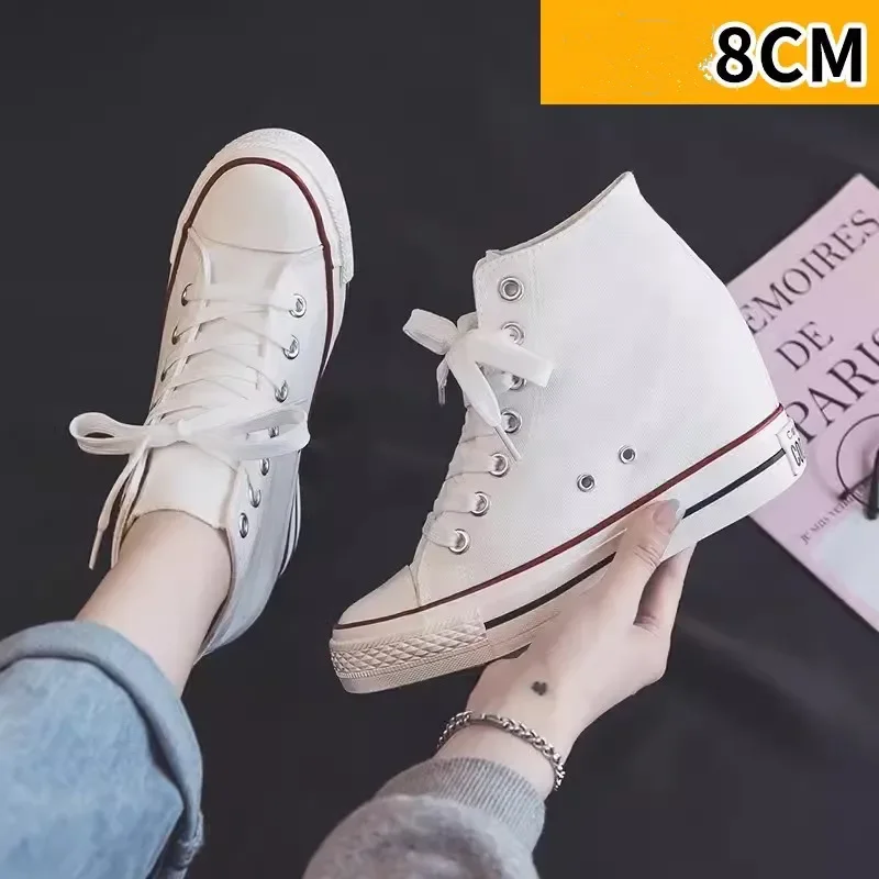 รองเท้าผ้าใบพื้นหนา 8 ซม. สำหร - Wedge Espadrille Women บทวิจารณ์และราคา