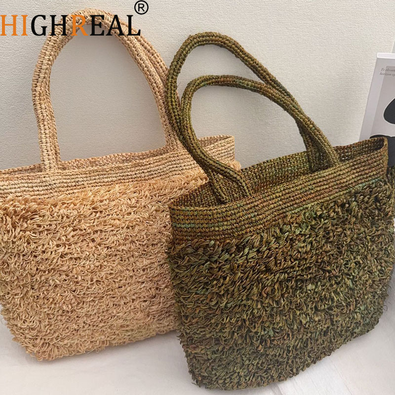 กระเป๋าฟางราฟเฟียสุดหรู สไตล์โ - Crochet Bag Raffia บทวิจารณ์และราคา