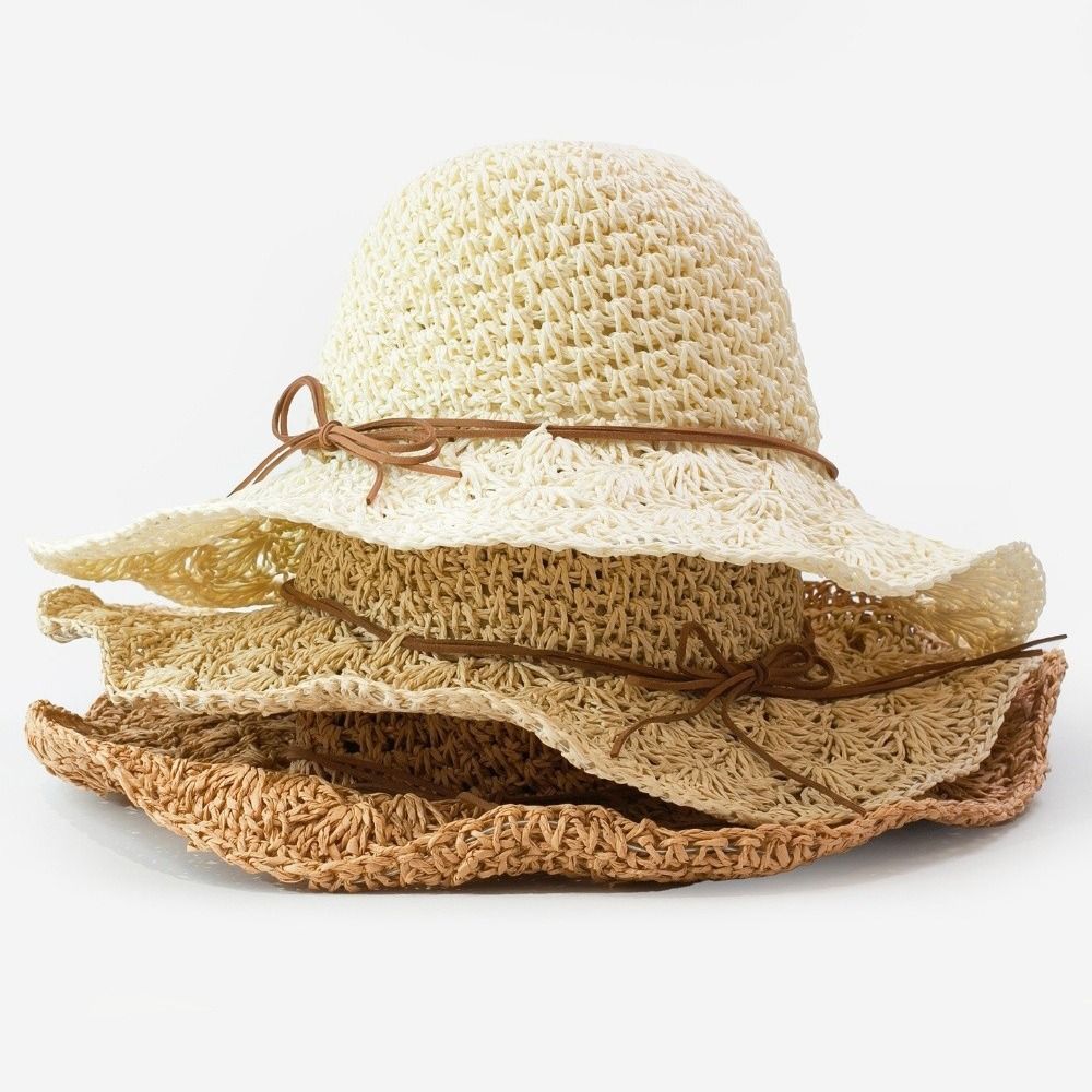 หมวกสานโครเชต์ปีกกว้างพับได้ ห - Hat Floppy Wide บทวิจารณ์และราคา
