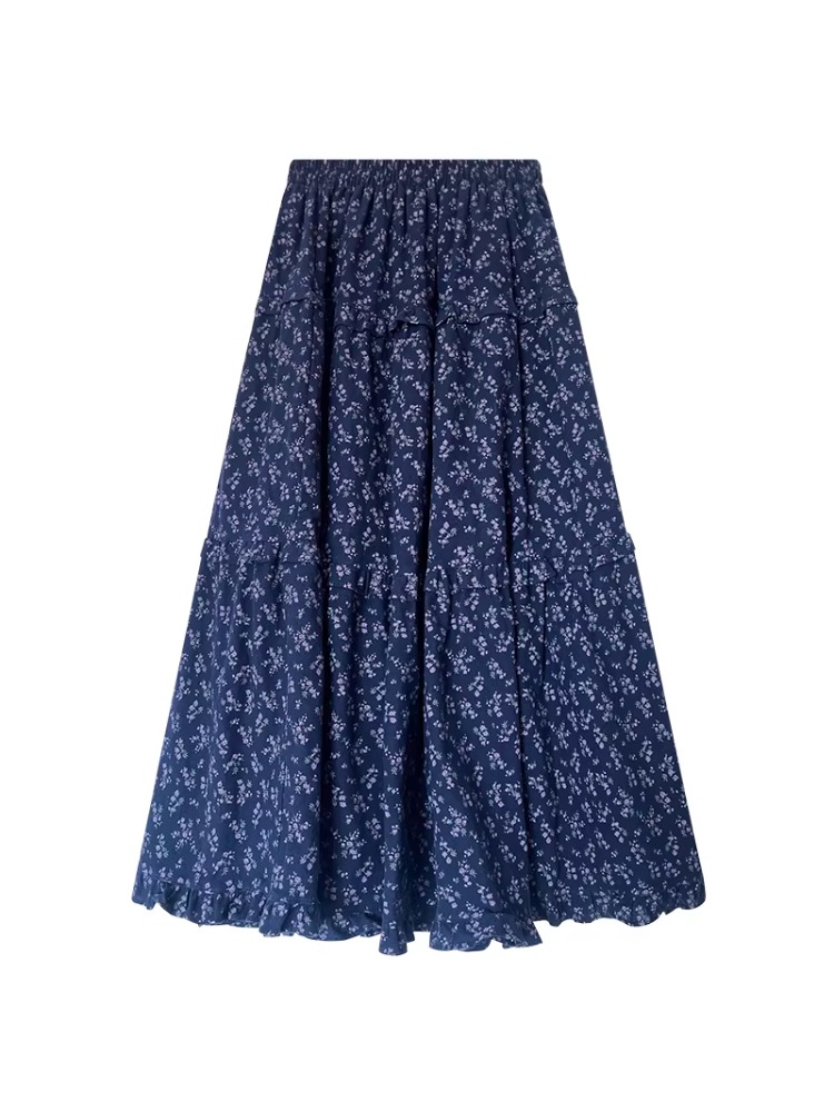 กระโปรงทรงเอเอวสูงลายดอกไม้สำห - Midi Skirt Floral บทวิจารณ์และราคา